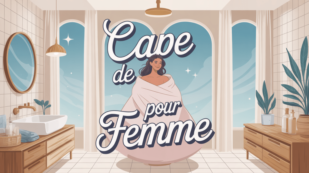 Femme enveloppée cape de bain pour femme moderne