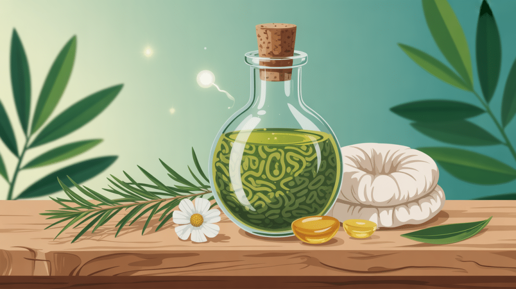 cataplasme argile verte gaultherie sur table ingrédients