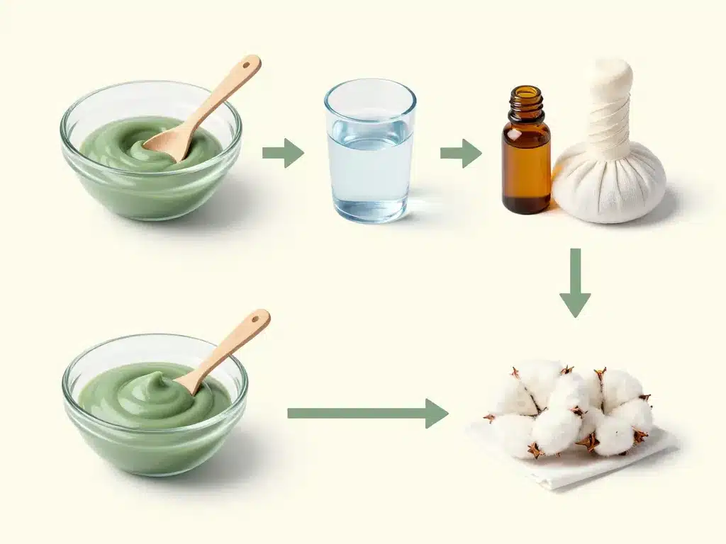 preparer cataplasme argile verte gaultherie étape maison