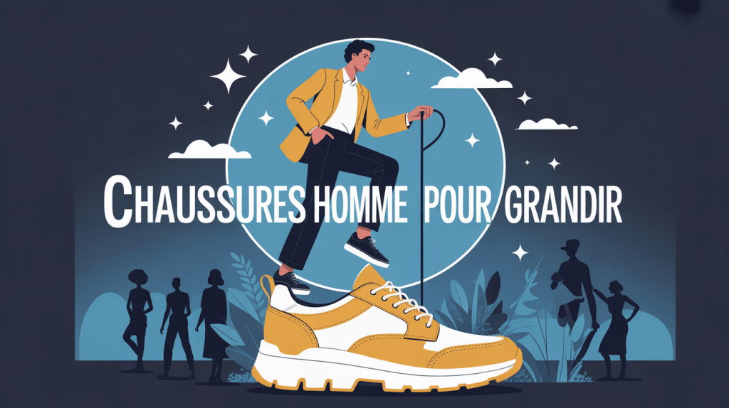 illustration élégante chaussure homme pour grandir