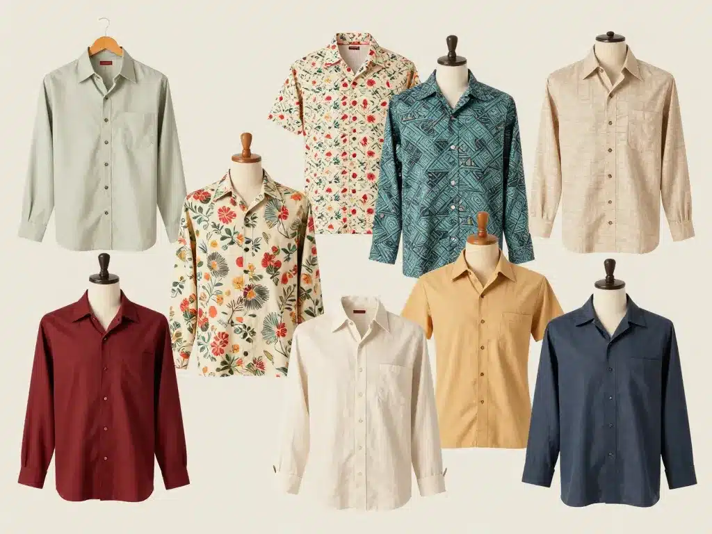 chemise retro homme variété coupes et motifs