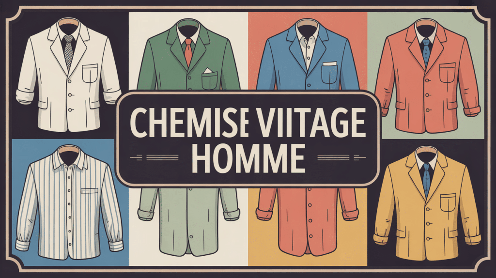 chemise vintage homme en styles rétro et déco moderne