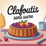 clafoutis sans sucre doré aux fruits de saison sur table