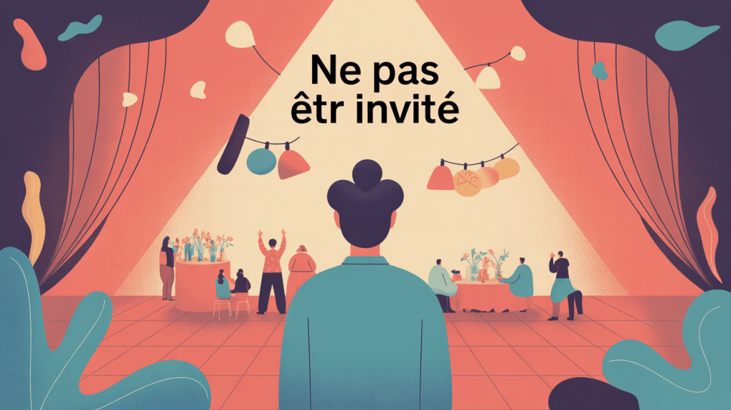 illustration comment réagir quand on est pas invité exclusion sociale