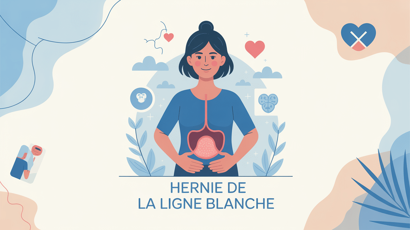 Illustration hernie de la ligne blanche soigner sans operation