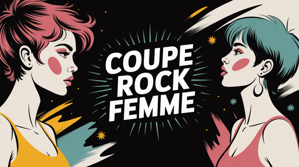 illustration coupe rock femme ambiance moderne