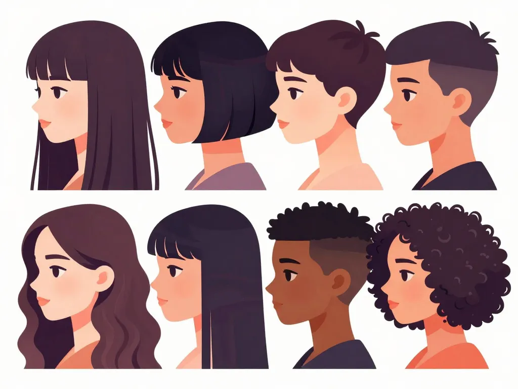 coupe rock femme adaptée visage et type de cheveux