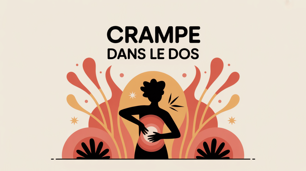 crampe dans le dos illustration vectorielle prévention