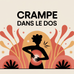 crampe dans le dos illustration vectorielle prévention