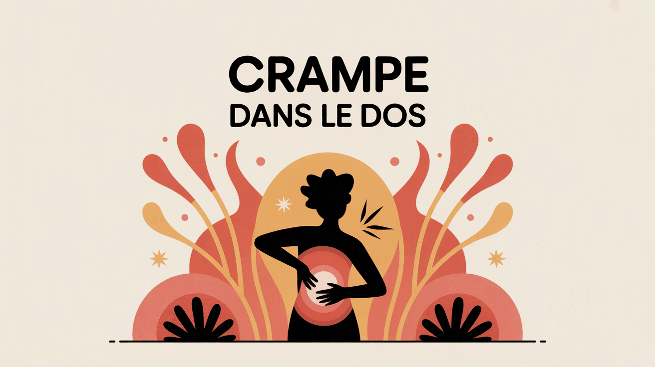 crampe dans le dos illustration vectorielle prévention