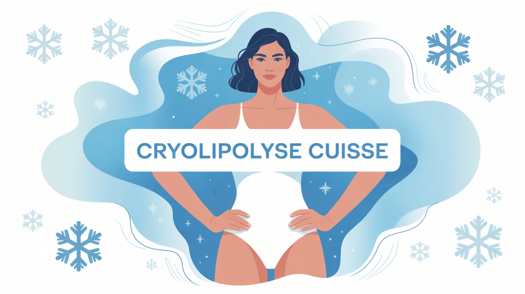illustration cryolipolyse cuisse silhouette affinée