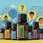 doTERRA avis negatif illustration vectorielle flacons huiles essentielles