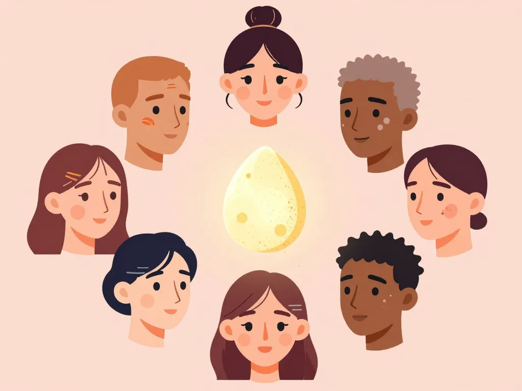 éponge konjac avis dermatologue différents types de peau illustration