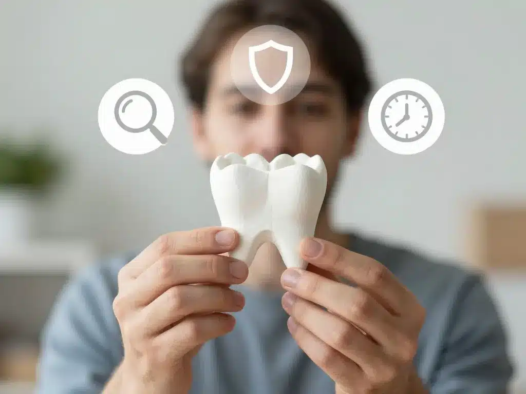 fausses dents pharmacie pose sécurisée illustration