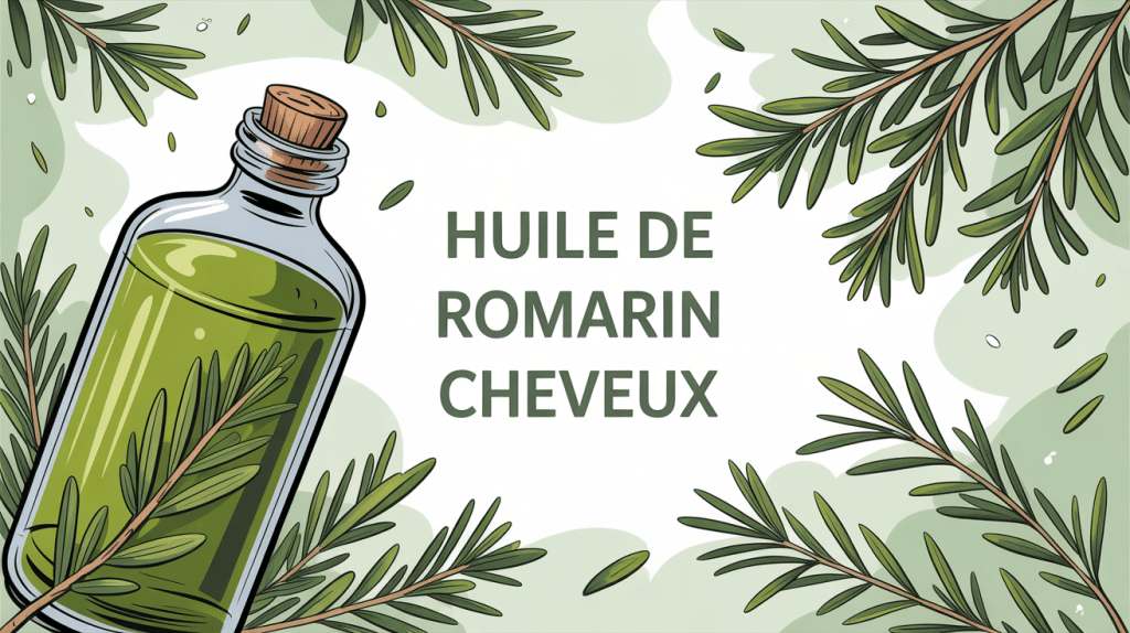 huile de romarin cheveux avis grande illustration vectorielle