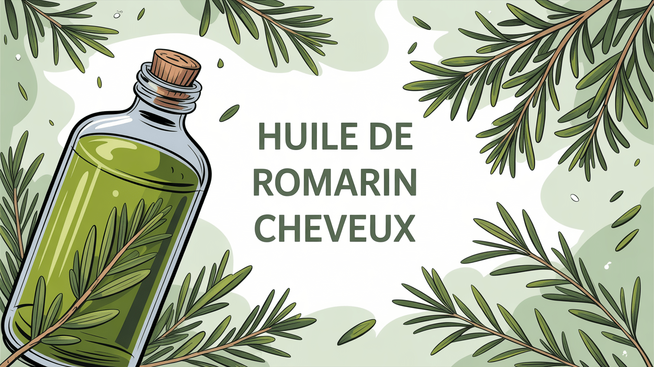 huile de romarin cheveux avis grande illustration vectorielle