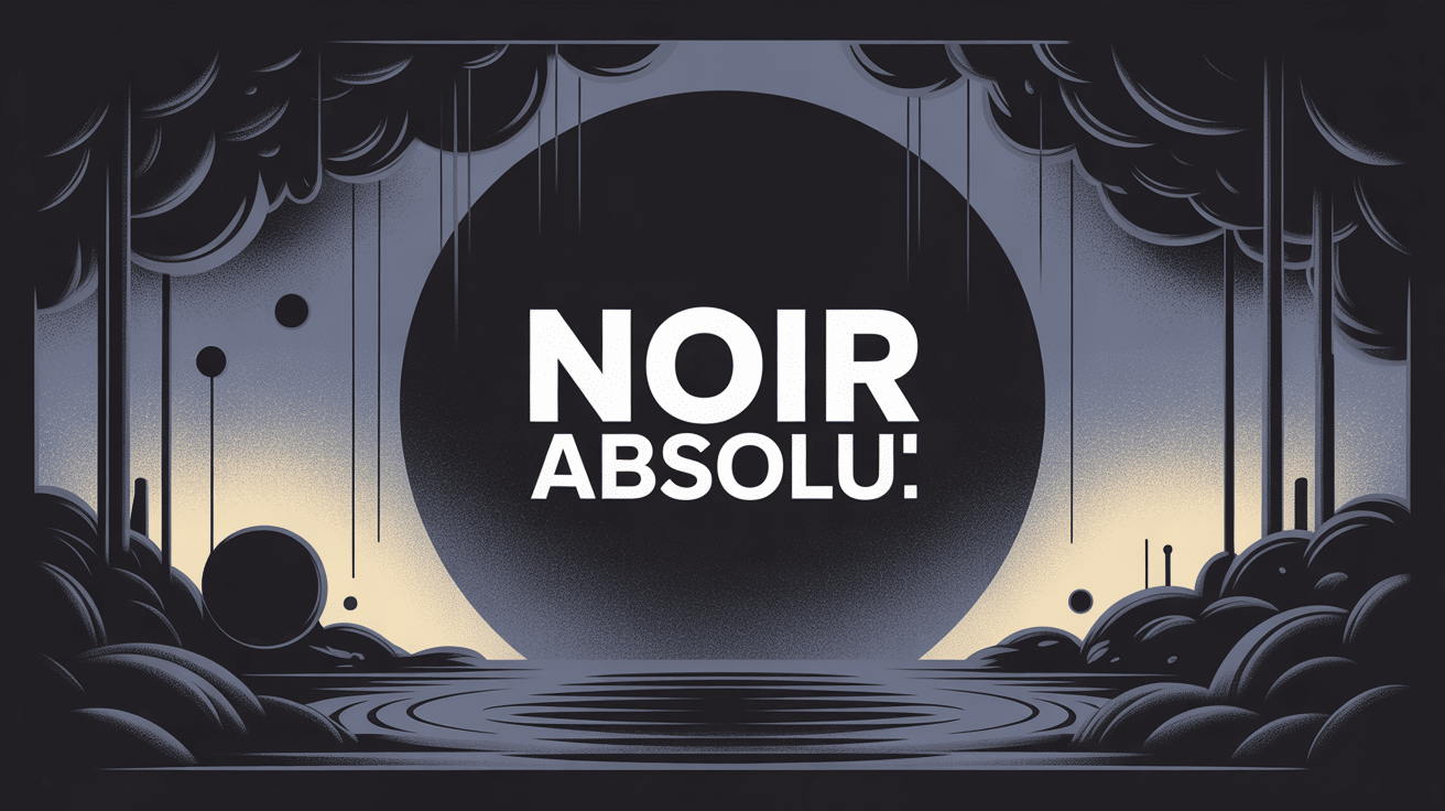 Illustration noire absolue absorption totale lumière