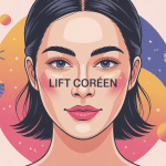 Visuel lift coréen avis avant après, visage lisse moderne high-tech
