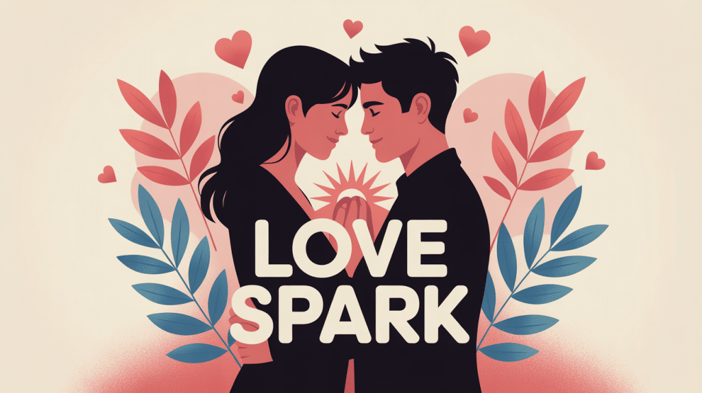 Illustration love spark couple lumière étincelle