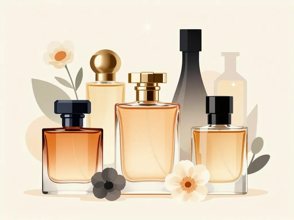 luxury parfum flacons éléments artistiques
