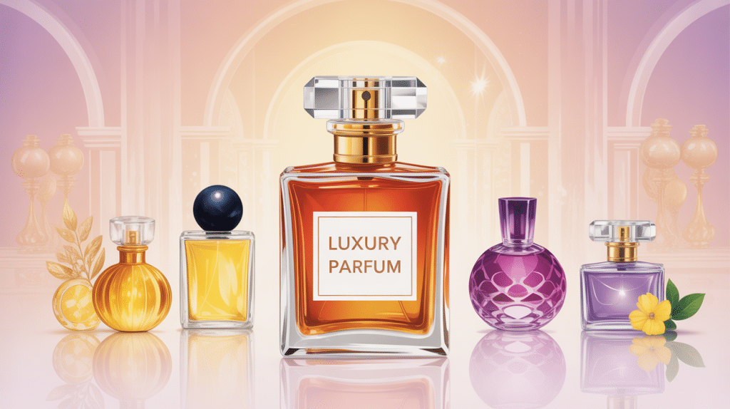 image luxury parfum flacons précieux