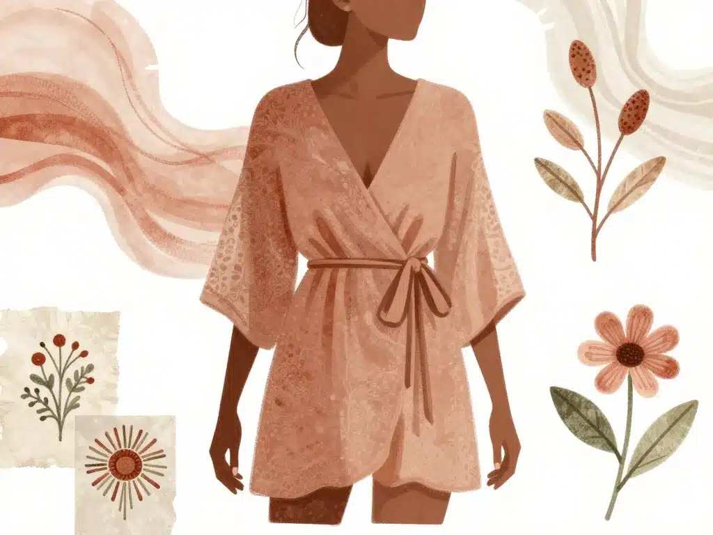 ma boheme robe portefeuille coupe portefeuille boho V et motifs