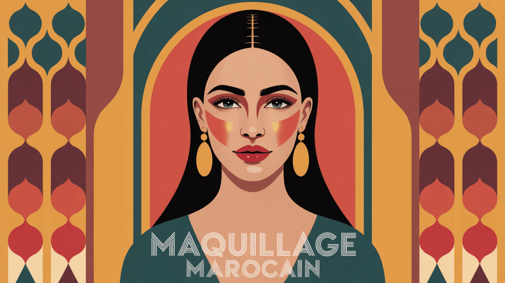 illustration maquillage marocain moderne