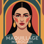 illustration maquillage marocain moderne