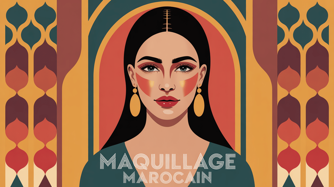 illustration maquillage marocain moderne