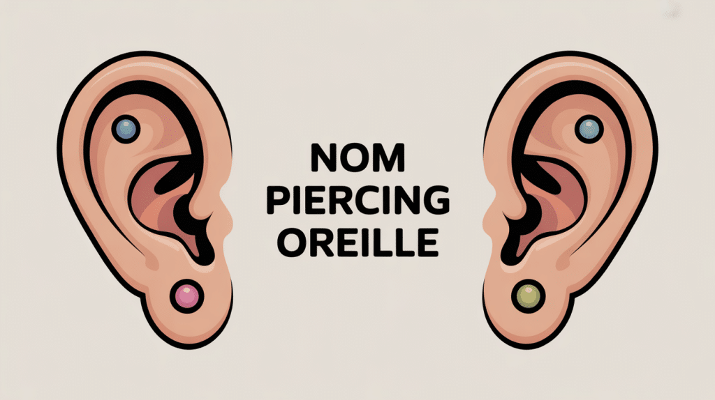 nom piercing oreille illustration anatomie
