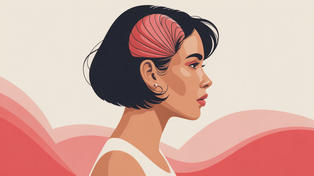 Nuque rasée hyper stylée coupe courte femme moderne sur profil féminin