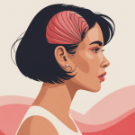 Nuque rasée hyper stylée coupe courte femme moderne sur profil féminin