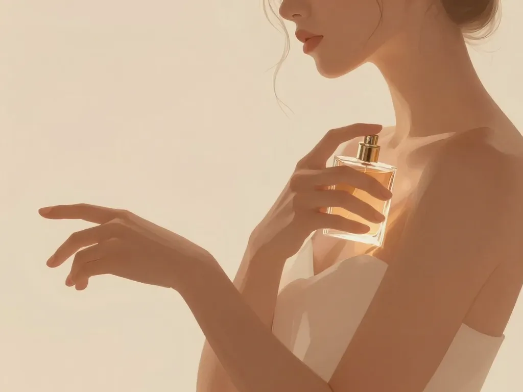 Application parfum Sultan sur points de pulsation élégance