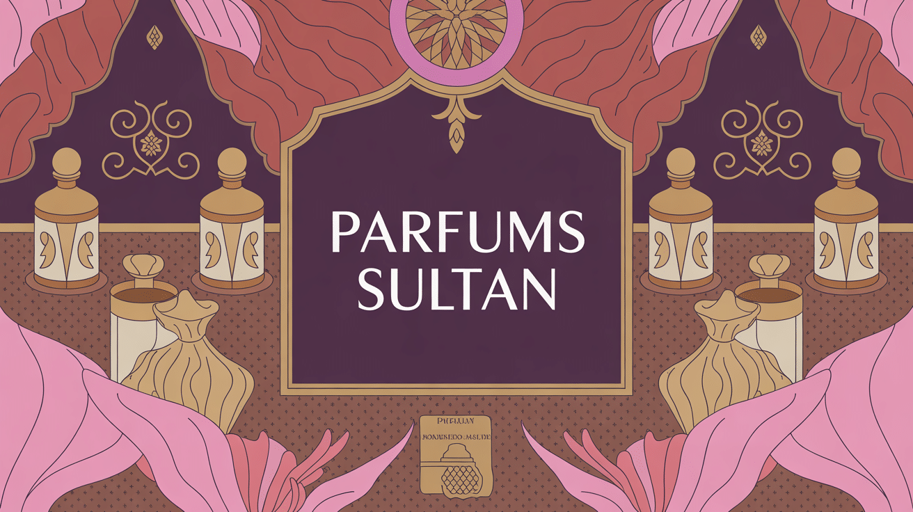 illustration digitale parfums sultan ambiance orientale luxe