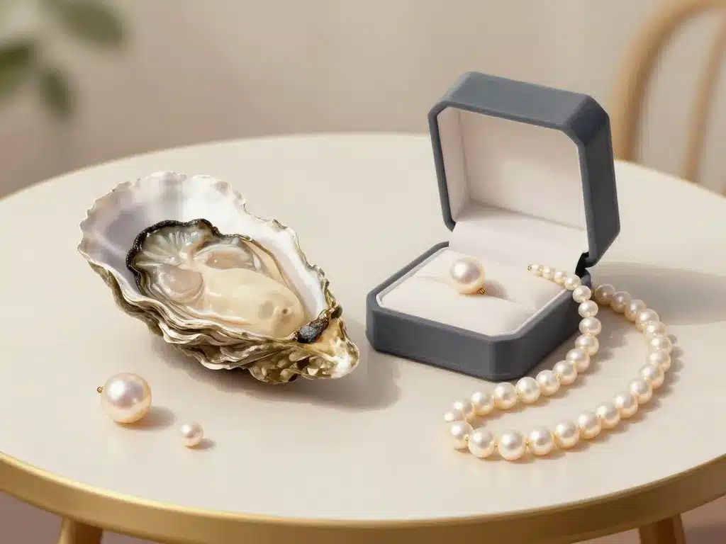 scène produit perle huitre prix coffret bijou