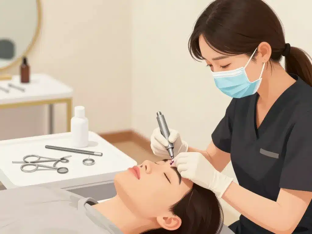 scene studio piercing bas levre hygiene et ambiance