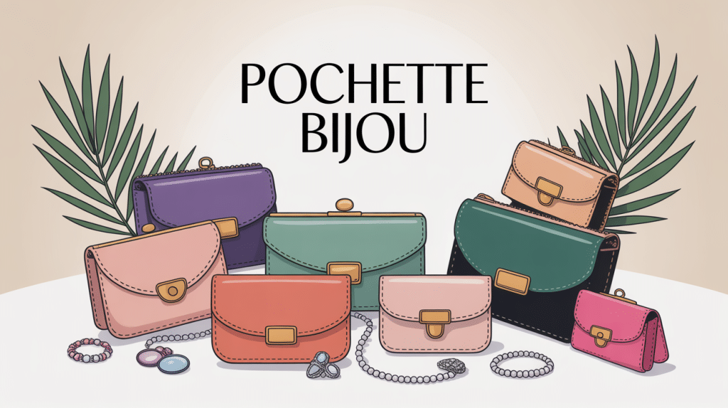 illustration pochette bijou élégante avec bijoux raffinés