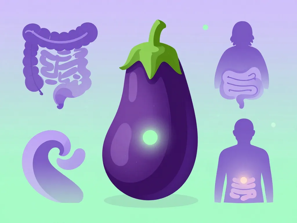 Symbole troubles digestifs allergie aubergine