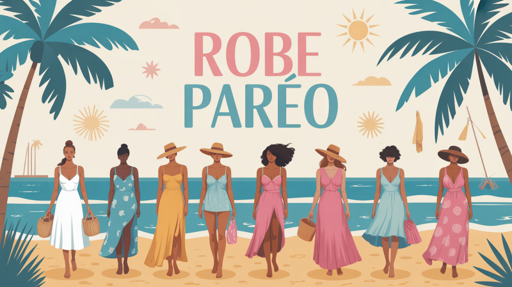 illustration robe pareo femmes plage