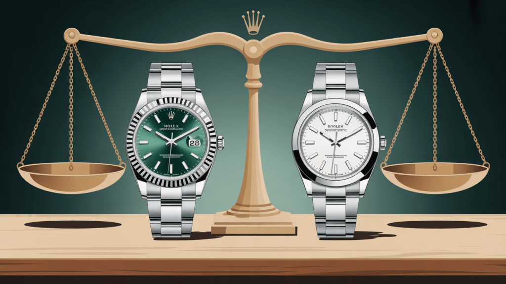 rolex datejust oyster perpetual prix comparaison balance