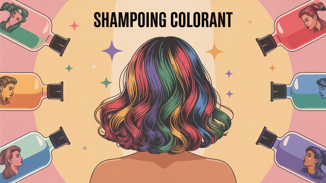 shampoing colorant avis illustration cheveux reflets multiples