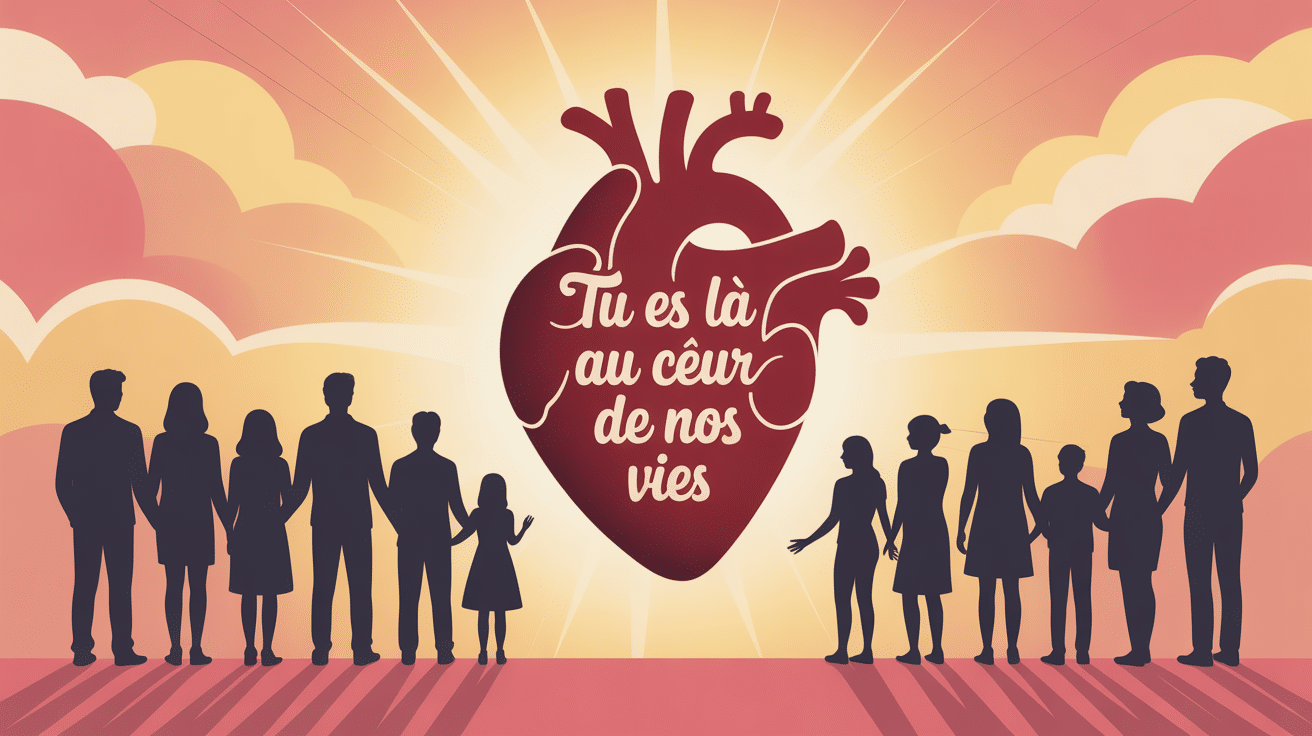 illustration symbolique tu es la au coeur de nos vie
