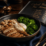 calcul proteine par aliment bol quinoa poulet œuf brocolis