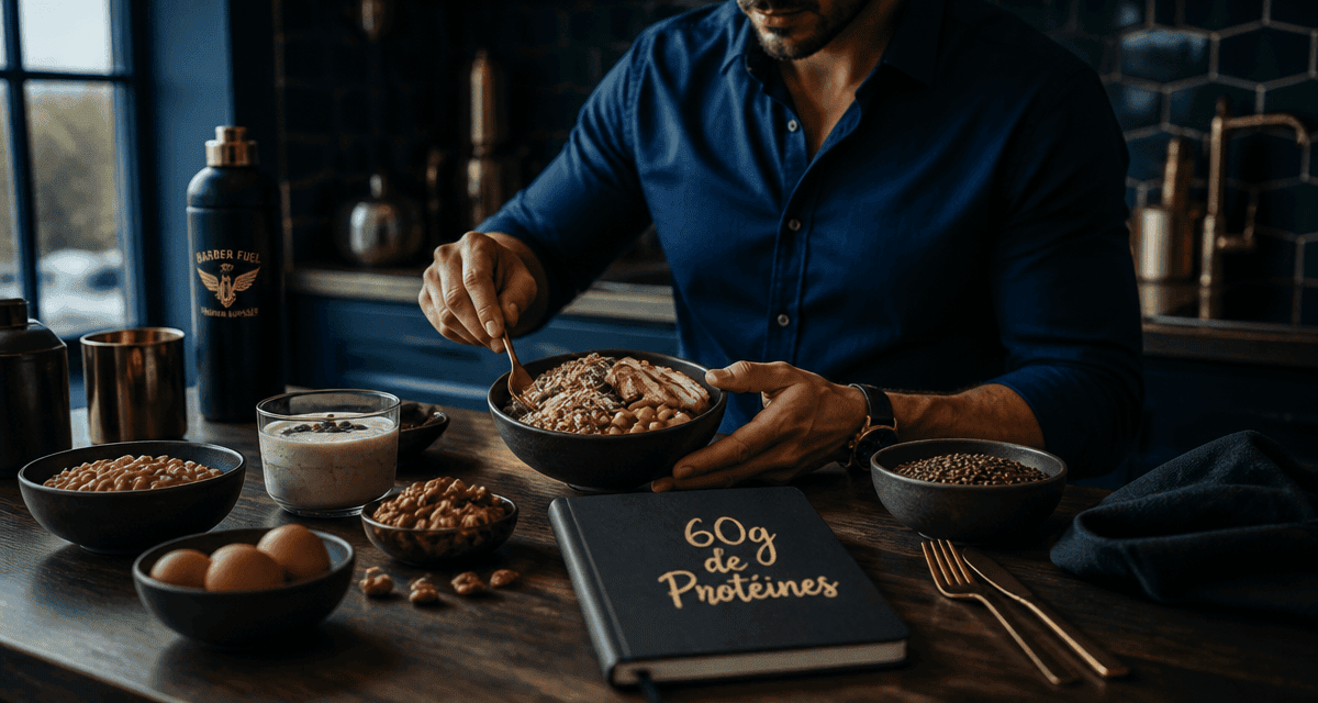 comment manger 60 g de proteine par jour, table avec aliments protéinés