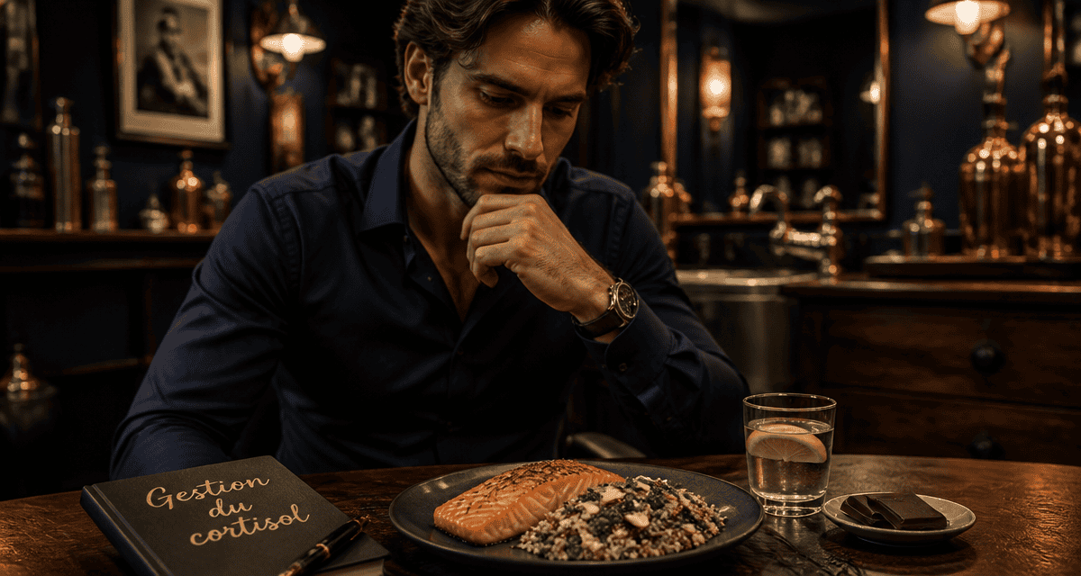 cortisol aliment a eviter assiette saumon quinoa homme