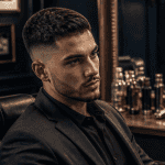 dégradé court homme barbershop haut de gamme
