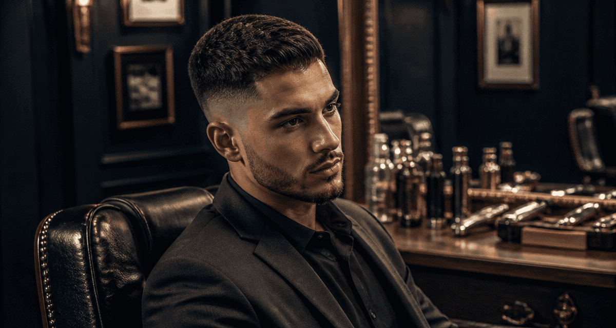 dégradé court homme barbershop haut de gamme