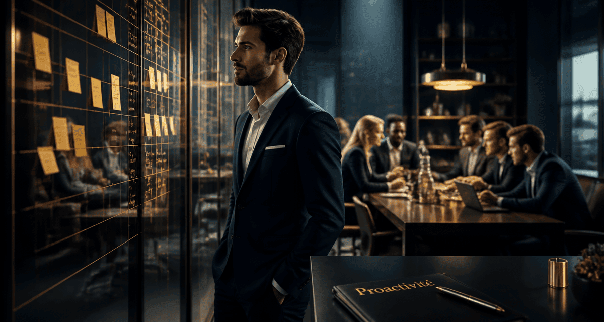 etre proactif au travail homme open space