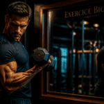 exercice biceps curl haltère miroir