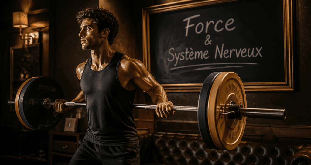 Force musculation squat barre gym